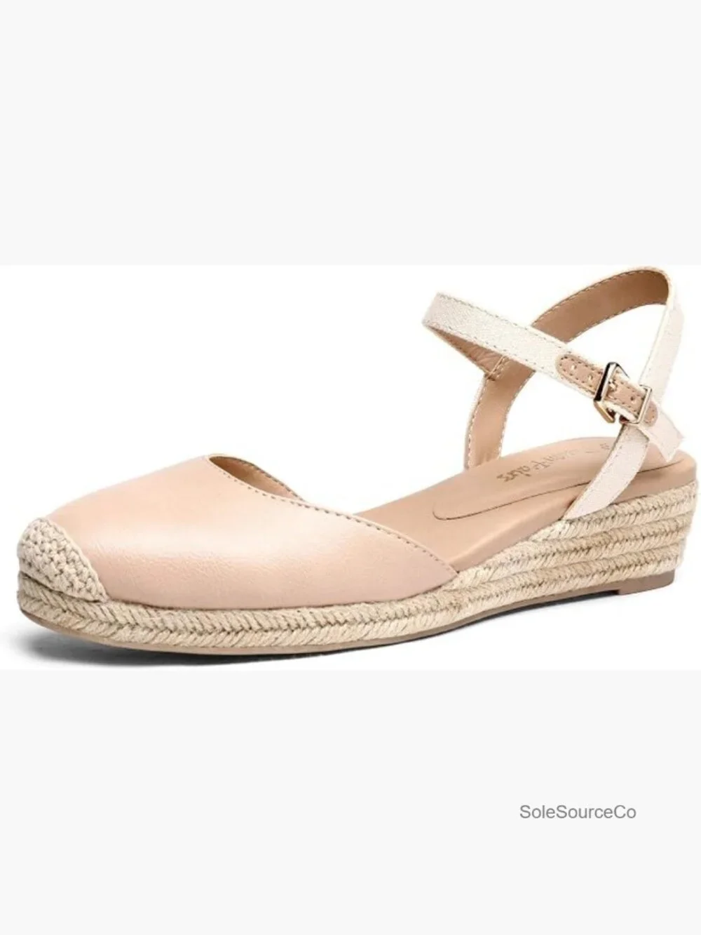 Closed Toe Espadrilles Wedge Sandals with Ankle Strap